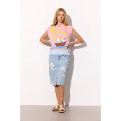 Hunk�n - Bubbles Vest - Pink Sea