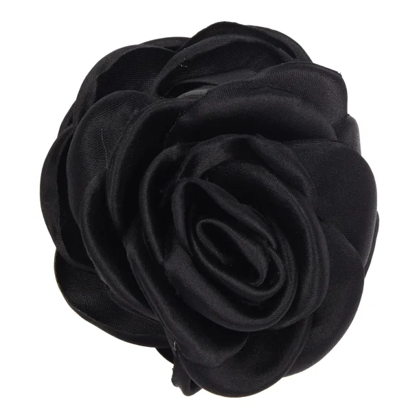  Pico - Small Satin Rose Claw - Black