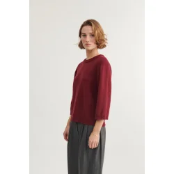 Basic Apparel - Cady Sleeve Strik 3/4 - Brodeaux Truffle