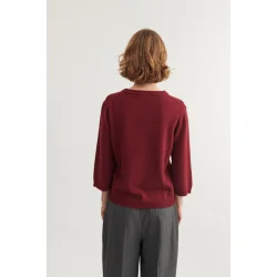 Basic Apparel - Cady Sleeve Strik 3/4 - Brodeaux Truffle