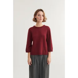 Basic Apparel - Cady Sleeve Strik 3/4 - Brodeaux Truffle