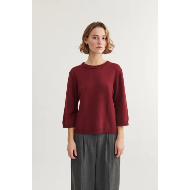 Basic Apparel - Cady Sleeve Strik 3/4 - Brodeaux Truffle