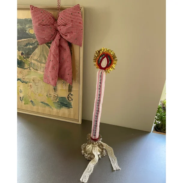 Sissel Edelbo - Kalenderlys - Pink Stripes - Onesize