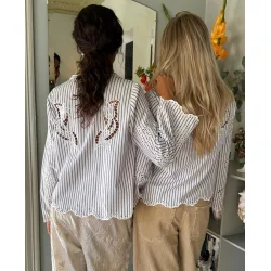 Sissel Edelbo - Cecilie Skjorte - Purple Stripes 