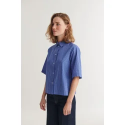 Basic Apparel - Chane SS skjorte - Sodalite blue