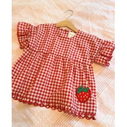 Sissel Edelbo - Charlene mini top - Red Checks