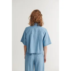 Basic Apparel - Cody SS Skjorte - Light wash