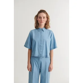 Basic Apparel - Cody SS Skjorte - Light wash