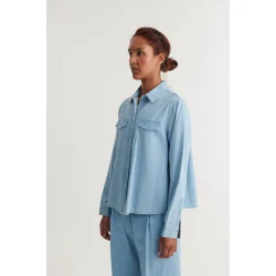 Basic Apparel - Cody skjorte - Light wash