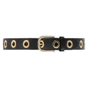 Depeche - Jeans belt - black/gold