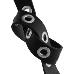 Depeche - Jeans belt - black/silver