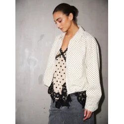 Gossia - Dove Jakke - Creme Black Dots