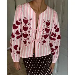 Sissel Edelbo - Elisabeth Top - Rose Stripes 