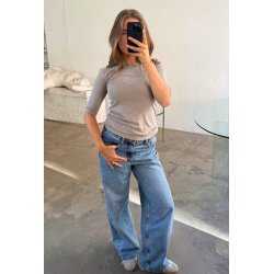 Boii - Femke O-neck Tee - Mole Melange