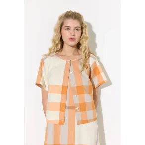 Hunk�n - Frankie skjorte - Orange checked