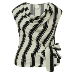 Gossia -Sagara Jo bluse - Sand Black Stripes