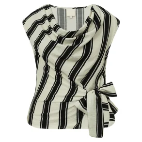 Gossia -Sagara Jo bluse - Sand Black Stripes