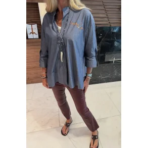 Wauw - Luna Skjorte Lucky Me - Chambray