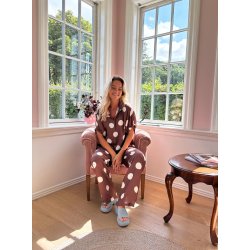 Black Colour - Mabel skjorte - Mocca dot - Onesize