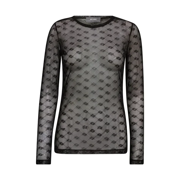 Mos Mosh - Loretta Mono Mesh Blouse - Black