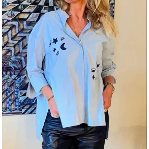 Wauw - Luna Plain Skjorte - Baby Blue