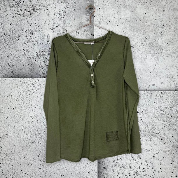 Cabana Living - Adalais LS tee - Militare