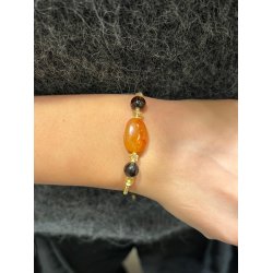  A Beautiful Story - Excited Carnelian Armbnde - Smokey Citrine GC