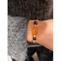  A Beautiful Story - Excited Carnelian Armbnde - Smokey Citrine GC