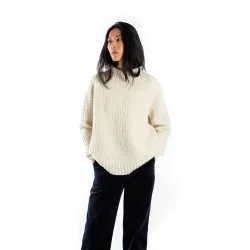 Fuza Wool - Butterfly Sweater - White