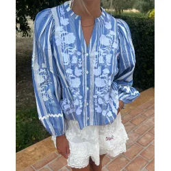 Sissel Edelbo - Juliane Top - Blue Stripes