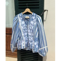 Sissel Edelbo - Juliane Top - Blue Stripes