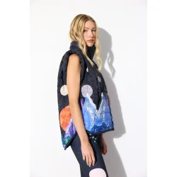 Hunkn - Justice Short Vest - Outer Space Art Print