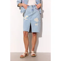 Hunk�n - Kenna Denim Nederdel - Light Denim