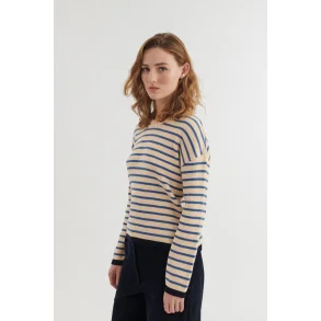 Basic apparel - Lila Strik - Navy/ Birch