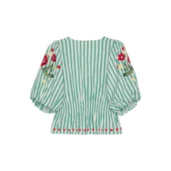 Sissel Edelbo - Lotta Skjorte - Green Stripes