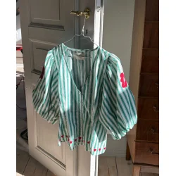 Sissel Edelbo - Lotta Skjorte - Green Stripes