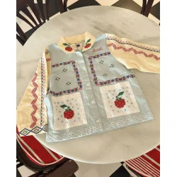 Sissel Edelbo - Louise Mini skjorte - Baby Blue