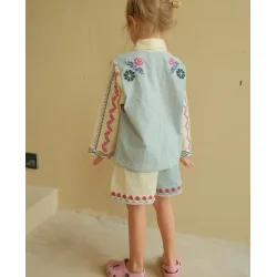 Sissel Edelbo - Louise Mini skjorte - Baby Blue