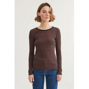 Basic Apparel - Ludmilla LS Tee - Carafe/Black