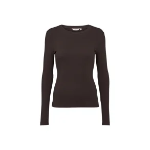 Basic Apparel - Ludmilla LS Tee - Chocolate Torte