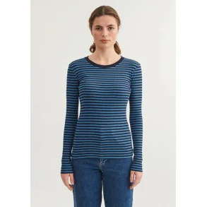 Basic Apparel - Ludmilla LS Tee - Copen Blue/Sky Captain