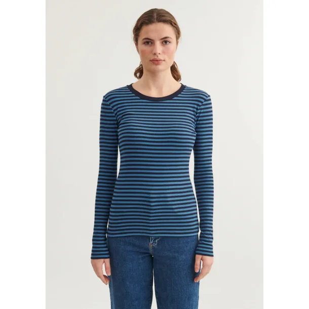 Basic Apparel - Ludmilla LS Tee - Copen Blue/Sky Captain