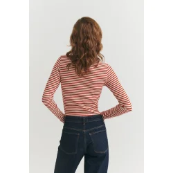 Basic Apparel - Ludmilla LS Tee - Roibus/Whisper White