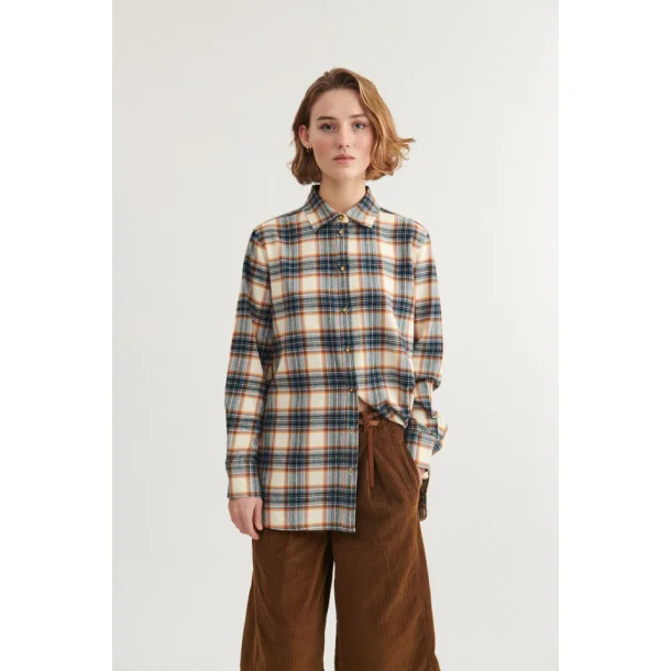 Basic Apparel - Lula Oversized Skjorte - Copen Blue/Birch