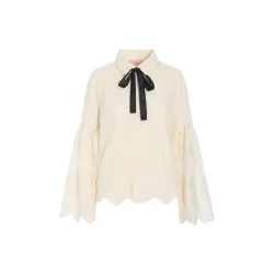 Hunk�n - Lulu Lace Skjorte - Cream Lace