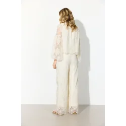 Hunk�n - Lulu Lace Skjorte - Cream Lace