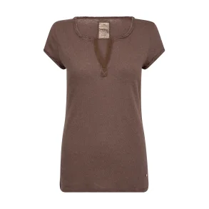 Mos Mosh - Troy T-shirt SS - Coffee Quartz