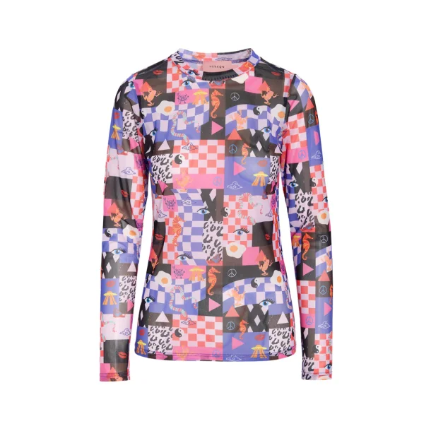 Hunkn - Madison mesh bluse - Art print