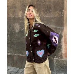 Sissel Edelbo - Maggie jacket - Fudge Brown - ONESIZE