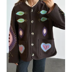 Sissel Edelbo - Maggie jacket - Fudge Brown - ONESIZE